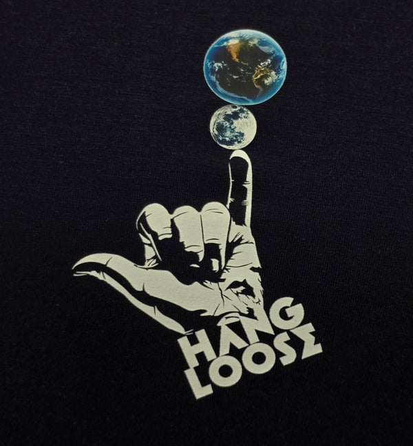 HANG LOOSE NAVY printed crew neck - BUKSER