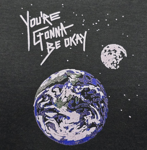 GONNA BE OKAY PINE GREEN printed crew neck - BUKSER