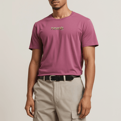 TRAVEL MORE DARK ONION printed crew neck - BUKSER