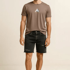 SLEEPING HAZARD DARK BIEGE printed crew neck - BUKSER