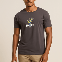 HOPE RISING STORM GREY printed crew neck - BUKSER