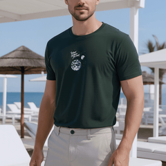 GONNA BE OKAY PINE GREEN printed crew neck - BUKSER