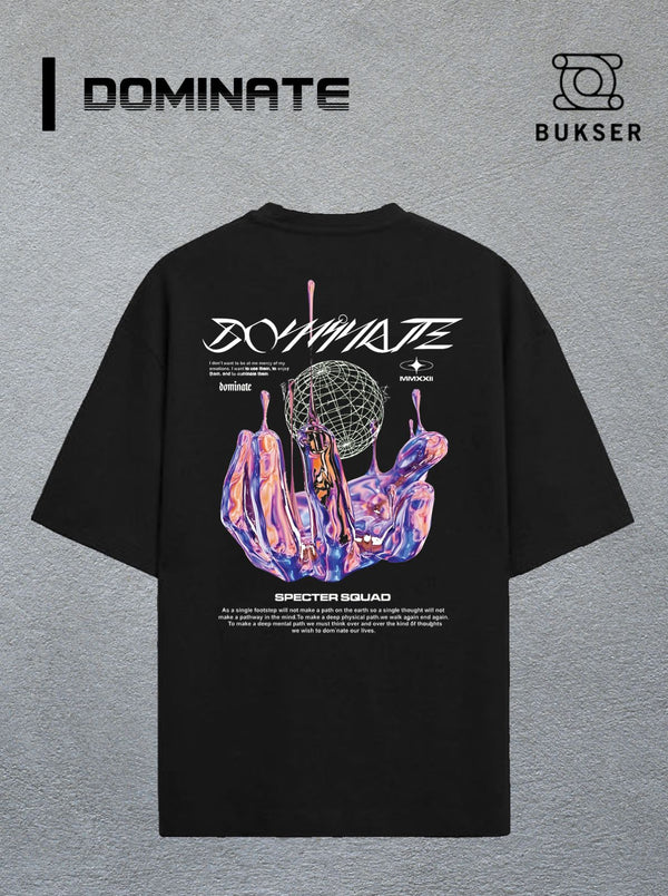 Oversized Graphic T-Shirt – Dominate Statement | Men’s Streetwear Tee - BUKSER