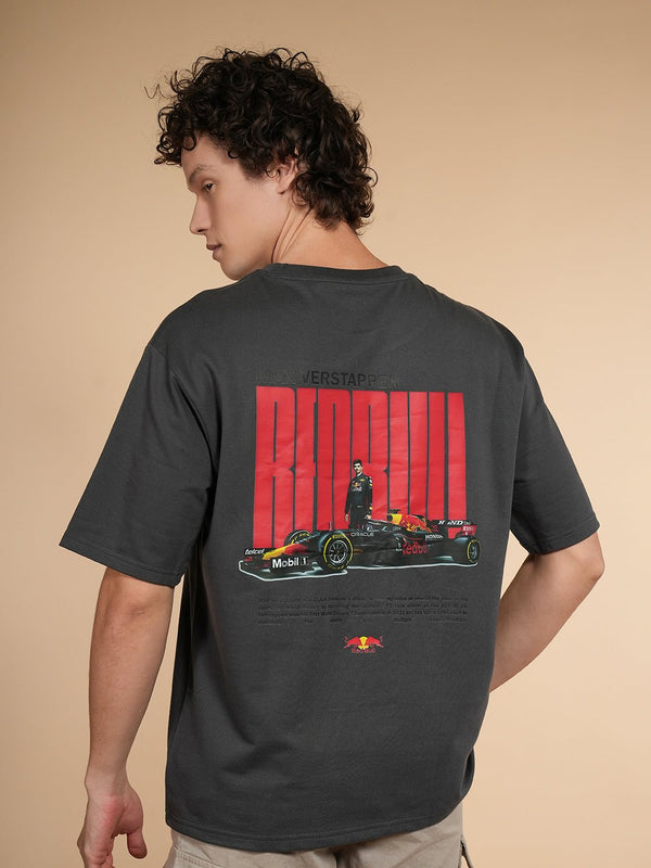 F1 Max Verstappen Graphic Oversized T-Shirt – Racing Edition - BUKSER