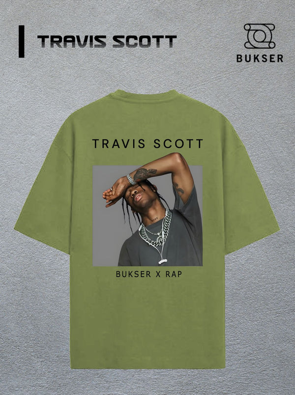 Oversized Graphic T-Shirt – Travis Scott Print | Men’s Streetwear Tee - BUKSER