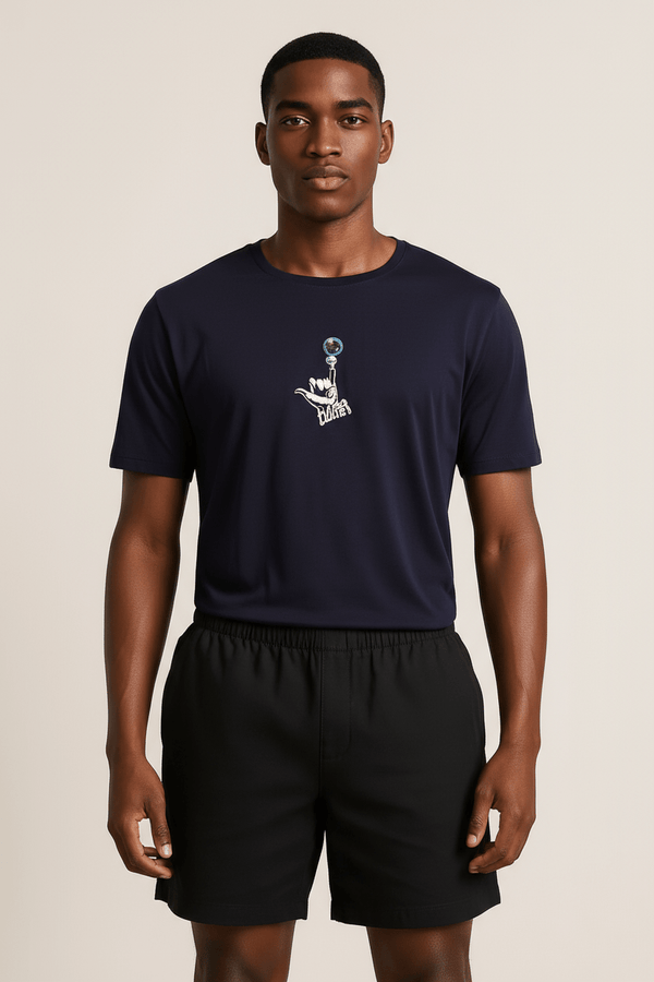 HANG LOOSE NAVY printed crew neck - BUKSER