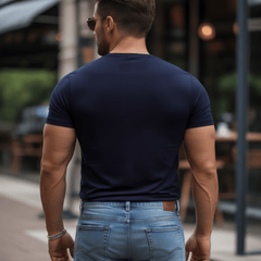 HANG LOOSE NAVY printed crew neck - BUKSER