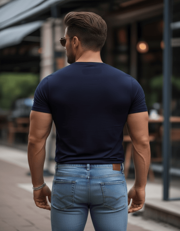 HANG LOOSE NAVY printed crew neck - BUKSER